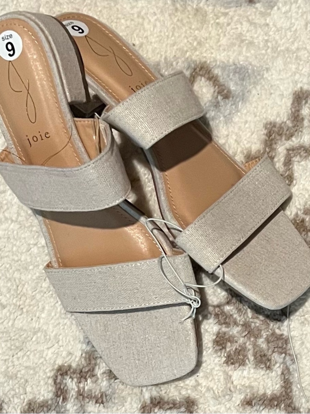 Joie Nolita Metallic Linen Sandals